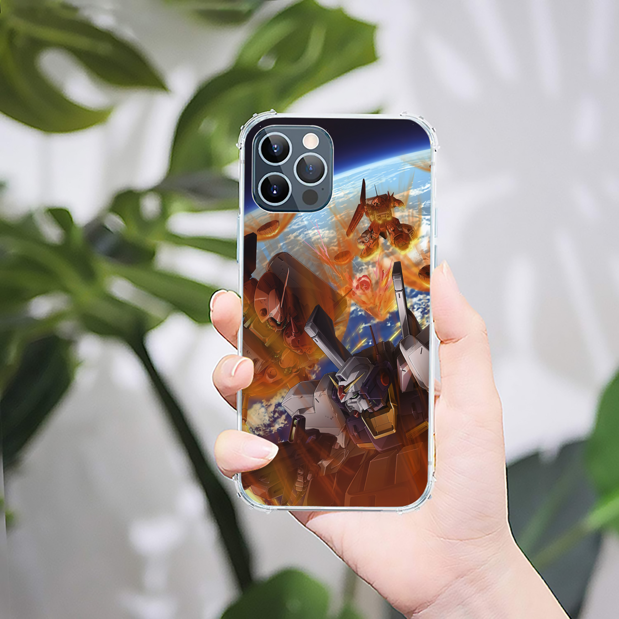 （画像用） 機動戦士ガンダム Mobile Suit Gundam 【iPhone 12シリーズ対応】透明スマホケース（クリアソフトケース）